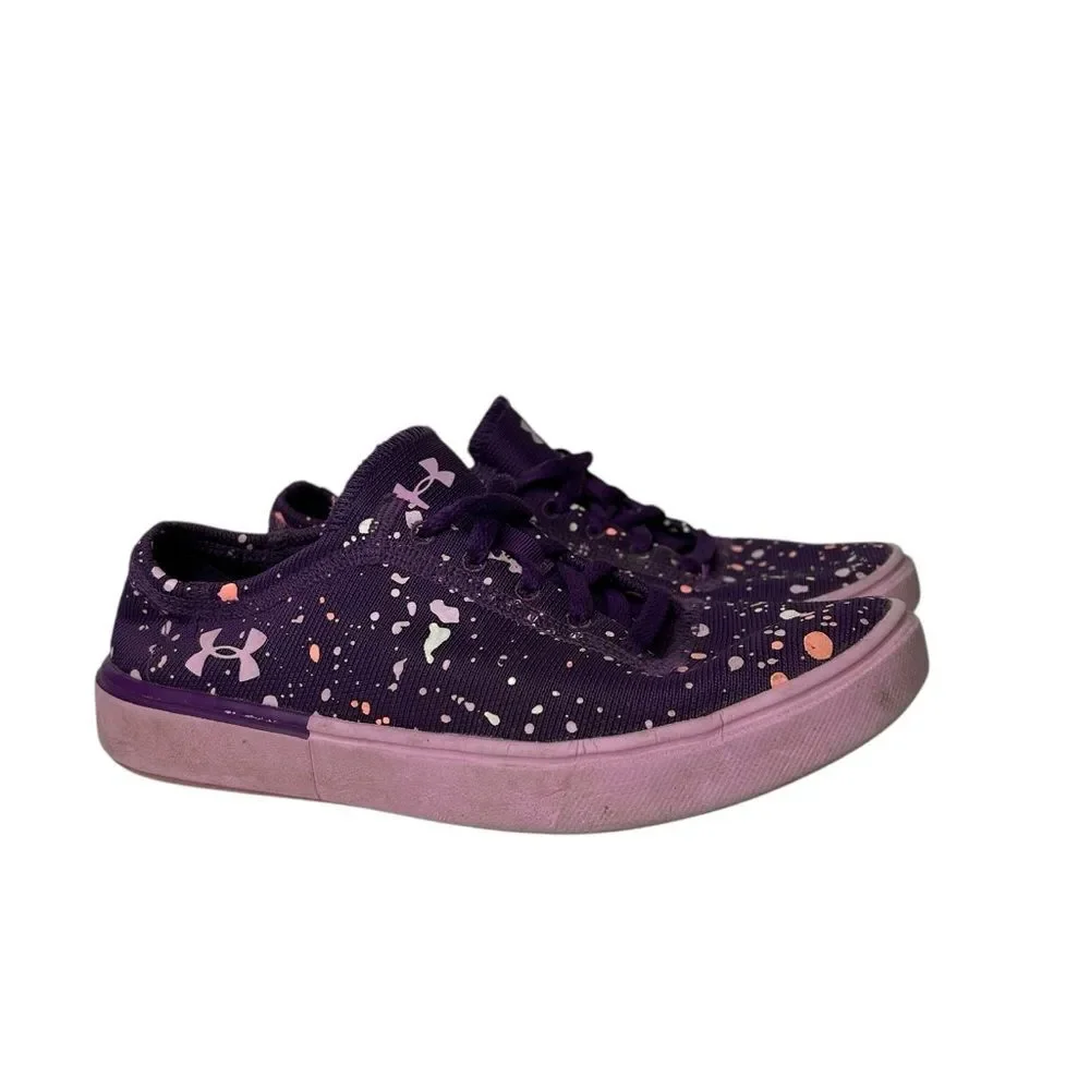 Under Armour Kids' Purple and Pink Sneakers 4Y
